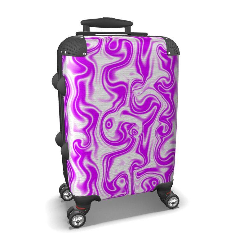 Pink marble suitcase